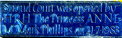 Stroud Court Opened by HRH The Princess ANNE M Mark Phillips on 21-07-1983